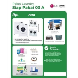 Paket Mesin Kecil Paket Usaha Laundry Kiloan Siap Pakai 03 A